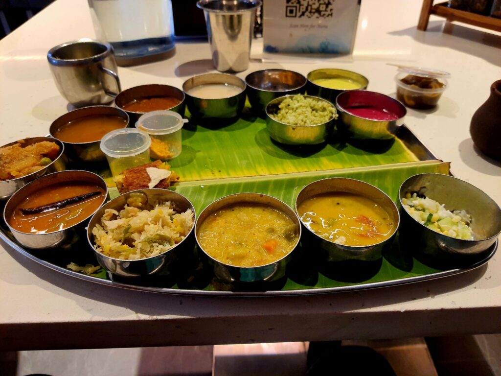 A Mouth-Watering Veg Thali at Ariya Bhavan, Thanjavur